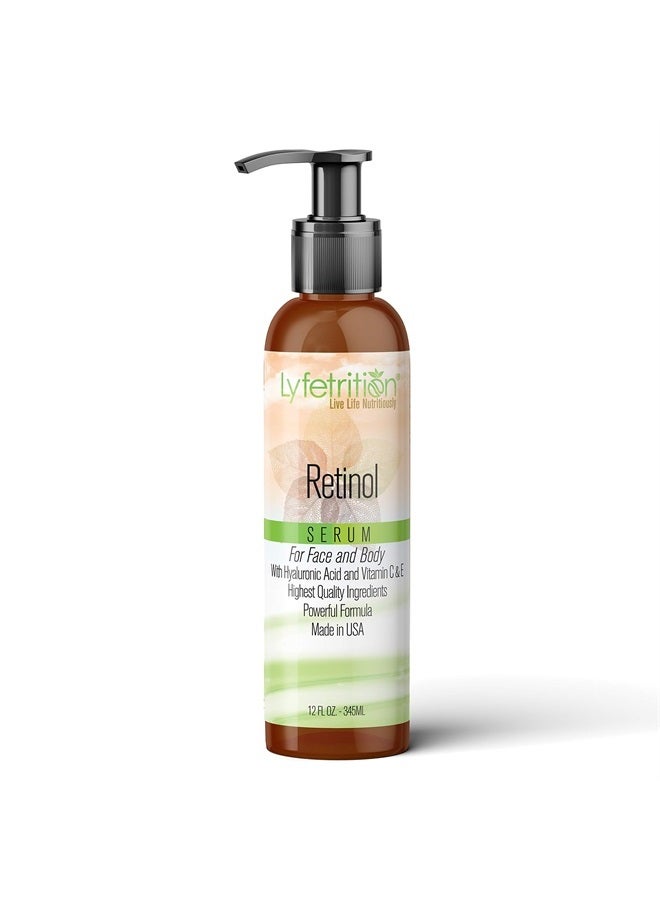 Lyfetrition Retinol Acne Serum by Lyfetrition, Infused with Hyaluronic Acid and Vitamin C, Pomegranate & Green Tea,Face toner, Reduce Wrinkles, Pores and Fine Lines, Moisturize & Supple Skin, (12 FL oz) - Image 1