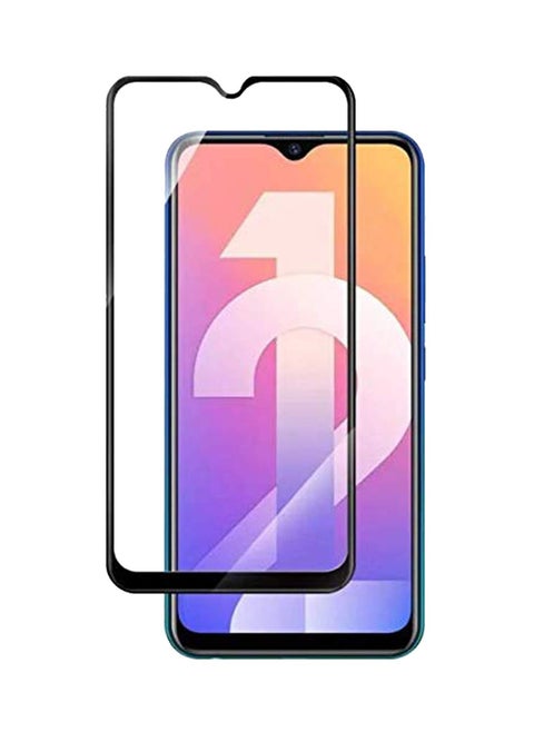 Full Screen Tempered Glass Screen Protector For Vivo Y11/Y12-Glue Black
