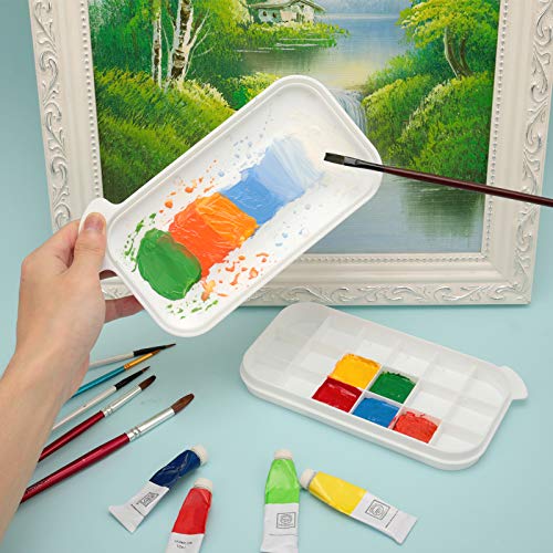 MyLifeUNIT Paint Brush Cleaner, Paint Brush Holder and Organizers with Palette for Acrylic, Watercolor, and Water-Based Paints (White) - Image 3