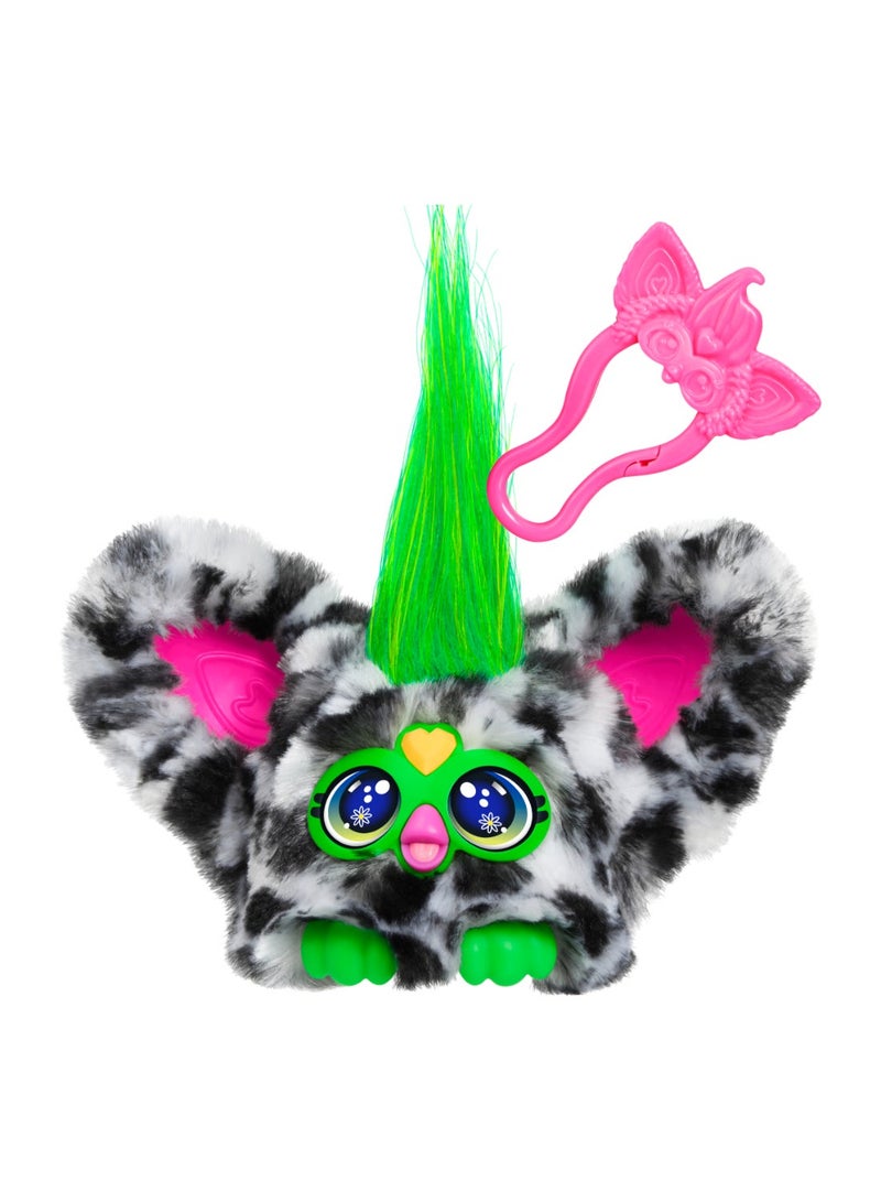 Furby Furblets Moo-Boo Mini Friend, Electronic Plush Toys for Girls & Boys 6+, Cow, Black & White, Speaks Furbish & Plays Music, Series 4 - Image 1