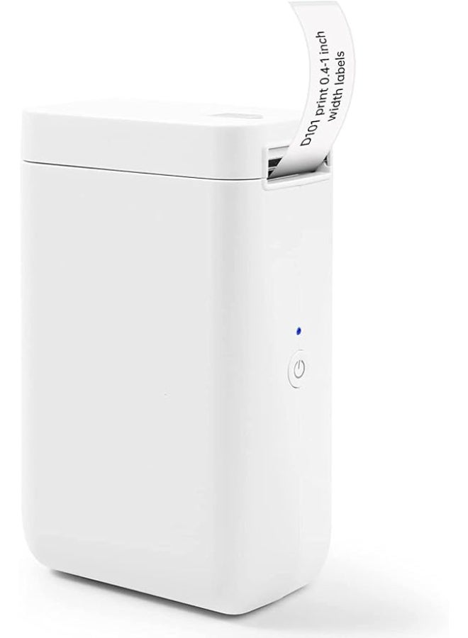 NIIMBOT D101 Label Maker Machine Inkless Label Printer with 10-25mm Print Width, Handheld Thermal Label Maker with 1 Roll 12*40mm Tape, Multiple Templates Available Effortless for Phone Pad Labeling Made Easy, Prtable for School, Office and Home Organization USB Rechargeable, White - Image 2