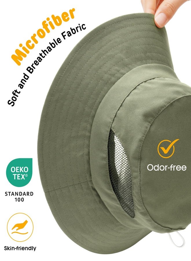 FURTALK Baby Toddler Sun Hat Bucket Hat with Neck Flap Wide Brim Hats Beach Vacation Essentials Green - Image 3