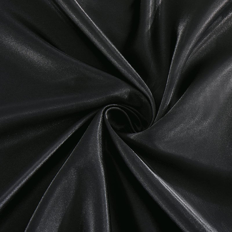 Ersmak Satin Fitted Sheet Only  Luxury Silky King Fitted Sheet Ultra Soft Deep Pocket Bottom Sheet  Wrinkle & Fade Resistant - Black - Image 4