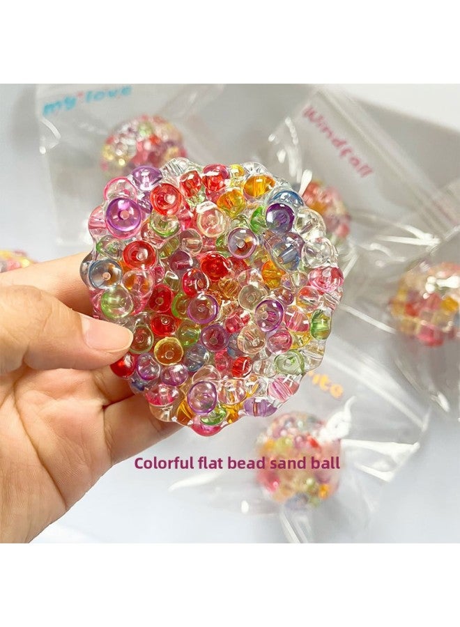 【6PCS，Only Six】Bead Squishy - Noise Popping Ball Squishy Toy - Colorful moonlight noisy ball - Ice Cube Crackle Ball, Handmade Sensory Toy, Stress Relief Popping Beads, Fun Fidget Toy, Kids Decompression Gadget - Image 3