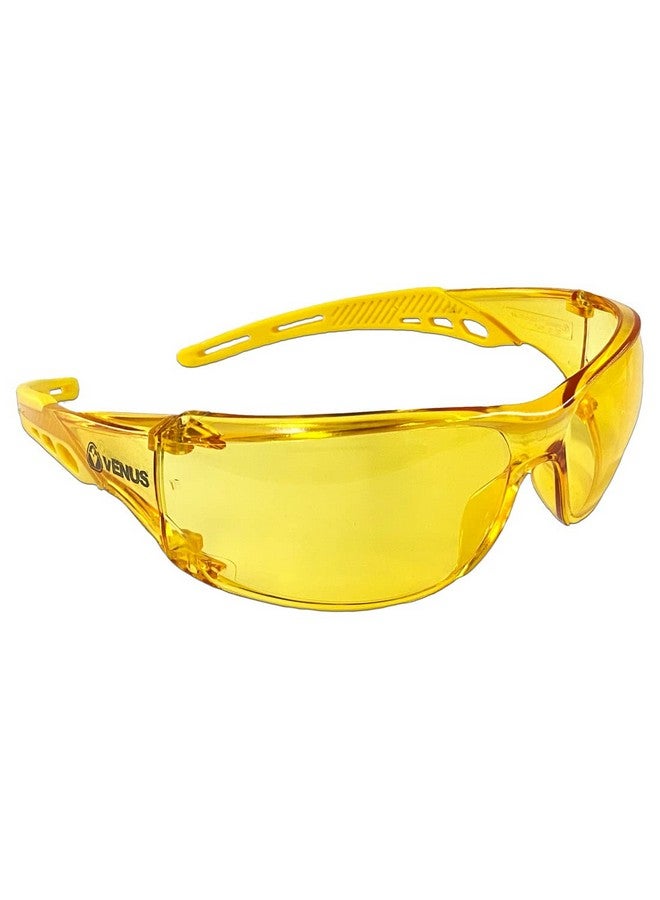Venus VENUS E-306 AHC ISI Certified Safety Goggles, Polycarbonate lens, Hard Coated Eye Protection Glasses, Anti-Scratch Safety Glasses, Night Vision Glasses, Industrial, Bike riding, Cycling & Car Driving - Image 1