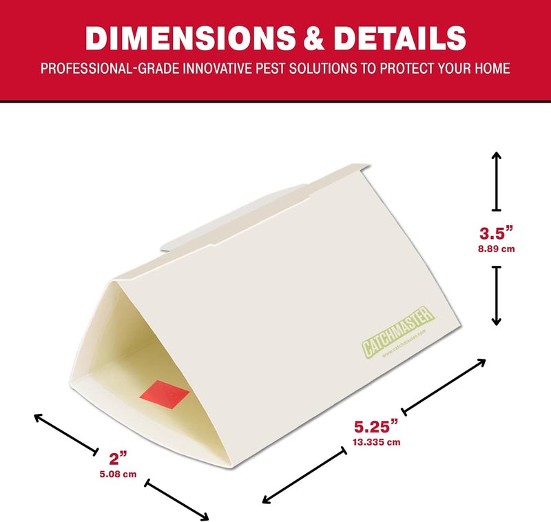 Catchmaster Pantry Pest & Moth Traps 6-Pk, Bug Killer for Kitchen Storage & Pantry Cabinet, Sticky Moth Traps for House, Glue Trap to Protect Pet Food, Kitchen Cabinets Storage - Image 2