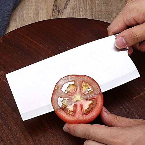Agabani Kitchen Knife Set of 3, High Carbon Steel Ultra Sharp Knife, Premium Stainless Steel Knives, Heavy Duty Blade, Santoku Japanese Knife Meat Cleaver, use for Cutting Meat Vegetable Fruit - Image 3