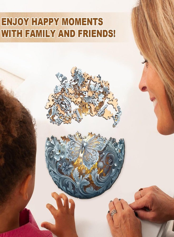WOODBESTS Wooden Puzzles for Adults (270 Piece, L, 13.4 * 13.4in) Celestial Wings Wood Puzzle Adult, Unique Wooden Animal Jigsaw Puzzles, Family Game and Birthday Gifts for Friend - Image 4