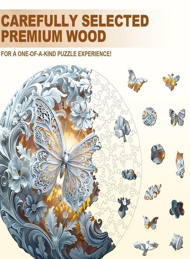 WOODBESTS Wooden Puzzles for Adults (270 Piece, L, 13.4 * 13.4in) Celestial Wings Wood Puzzle Adult, Unique Wooden Animal Jigsaw Puzzles, Family Game and Birthday Gifts for Friend - Image 3