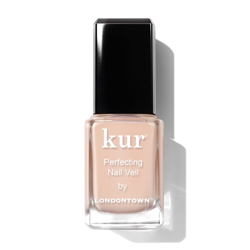 LONDONTOWN Perfecting Nail Veil, Sheer, Buildable Nail Tint Plus Nail Strengthener, Hydrates & Conditions Nails, #1 Apricot Beige Tint, 0.4 Fl Oz - Image 1