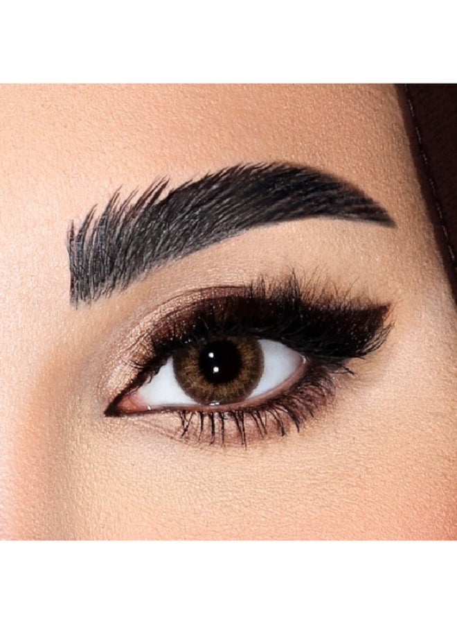 Amara Unisex Dee Latte Monthly Disposable Contact Lenses, Colored Contact Lenses, Cosmetic contact lenses, Brown Contact Lenses, Pack Of 2 - Image 1