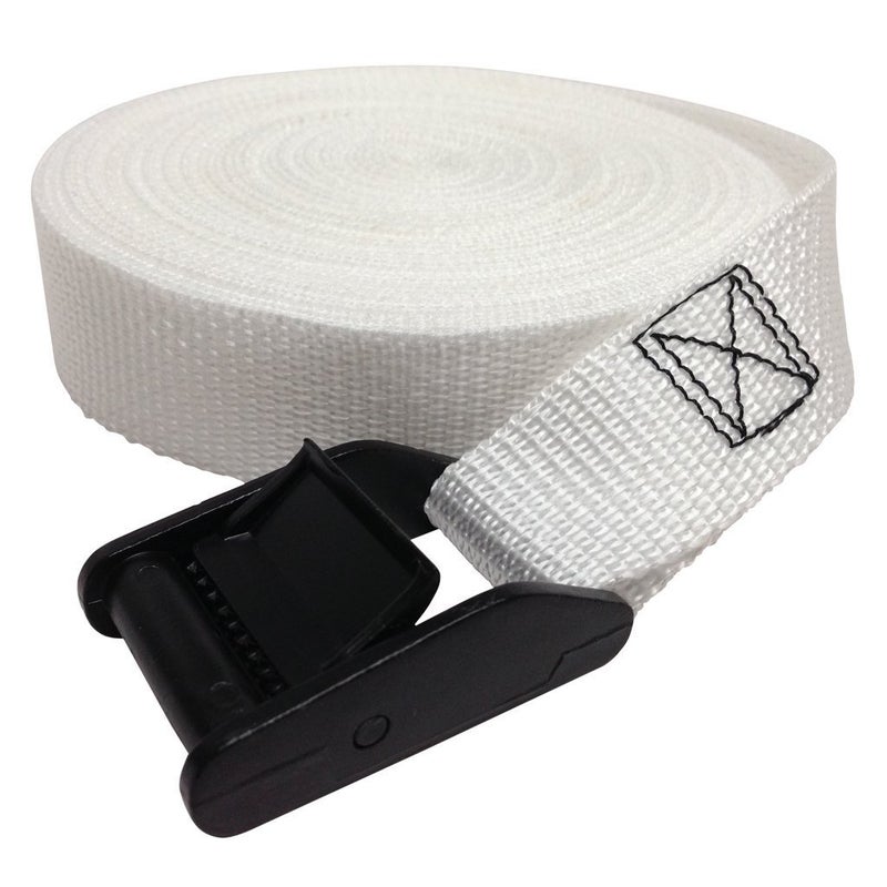 SGT KNOTS SGT KNOTS Polyester Webbing Twin Bed Connector  Metal Buckle King Bed Strap Safe and Secure 1 Wide  White 