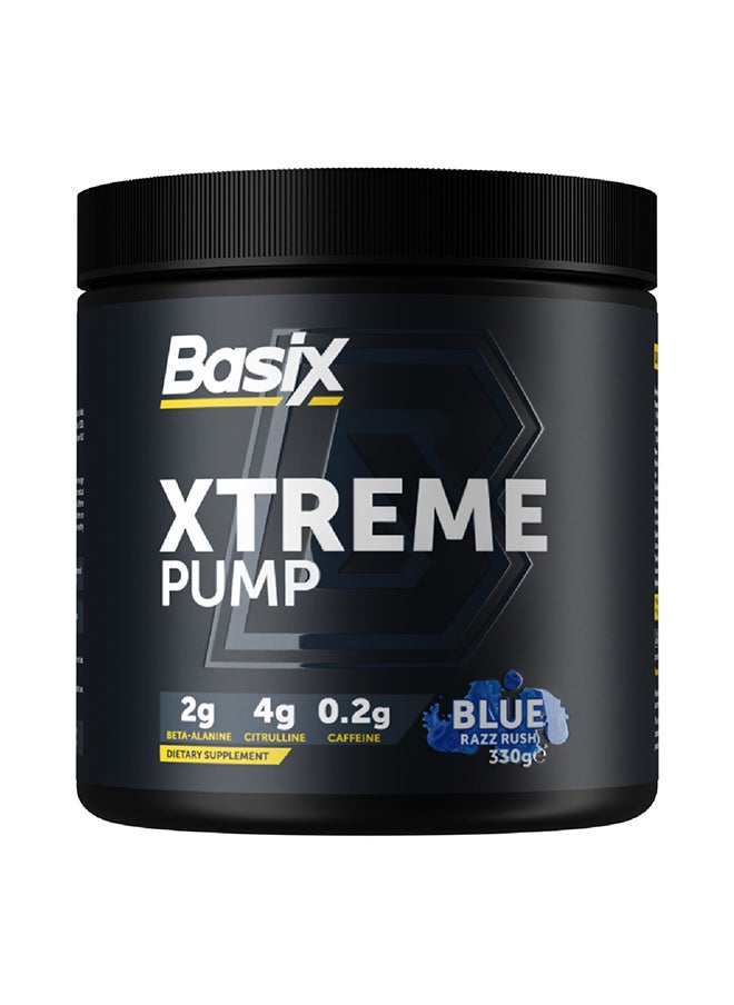 Basix - Xtreme Pump Blue Razz Rush 330G - Image 1