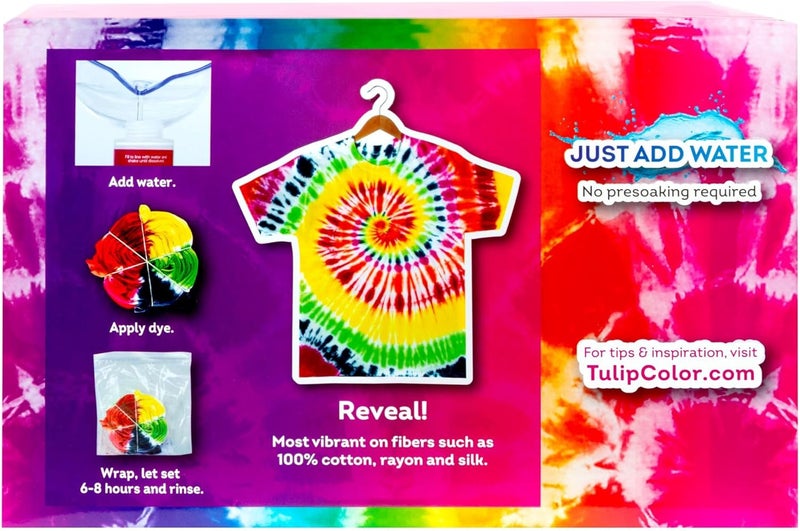 Tulip One-Step Tie-Dye Color Mania 36 Vibrant Colors, All-in-One Tie Dye Kit for Large Groups, Permanent Fabric Dye Pre-Filled Bottles, Gloves, Instructions - Image 5