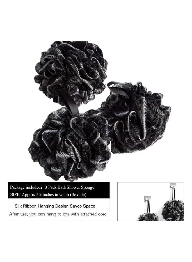 عبوة من 3 قطع من إسفنجات الاستحمام والتقشير - Image 3