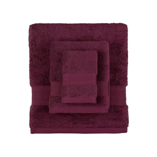 Trident Soft Comfort Air Rich Towels for Bath, 100% Cotton Towel, Super Soft, Highly Absorbent, 6 Pieces Towel Set, 500 GSM - Red Wine - Image 3