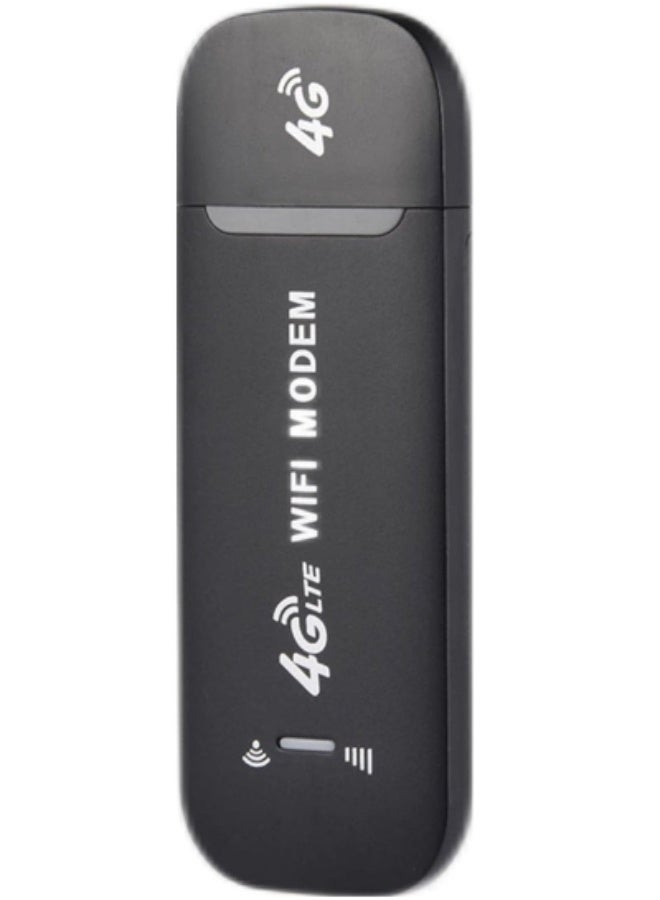 4G Portable Smart WiFi Router – Mobile Wireless Broadband Network Card with Super Strong Signal Coverage, USB Plug & Play Hotspot Device for Travel, Home, and Office (Black) - Image 1