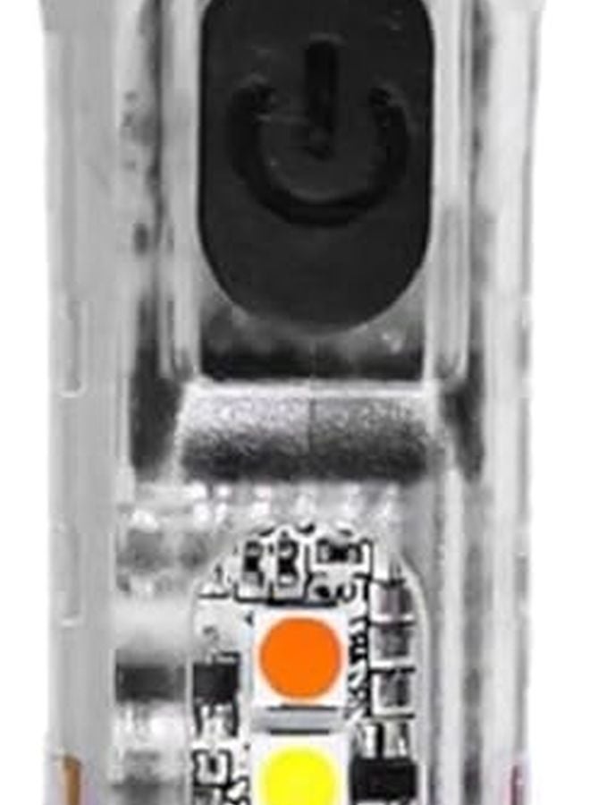 Adjustable Mini LED Flashlight Keychain USB Rechargeable Torch For Camping Emergency Transparent White - Image 2