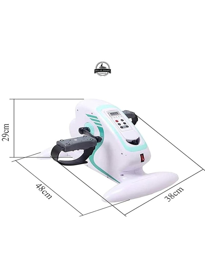 ريلاكس سمارت دراجة تمارين كهربائية صغيرة بدواسة مع جهاز تدليك للرقبة - جهاز لياقة بدنية محمول صغير الحجم لتمرين الذراعين والساقين، وتحسين الدورة الدموية، وتسكين الألم والاسترخاء - Image 3