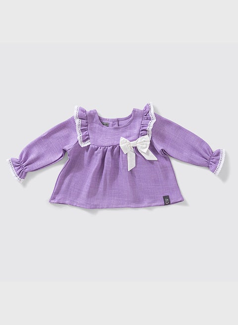 بلوزة كتان للبنات أطفال صغار