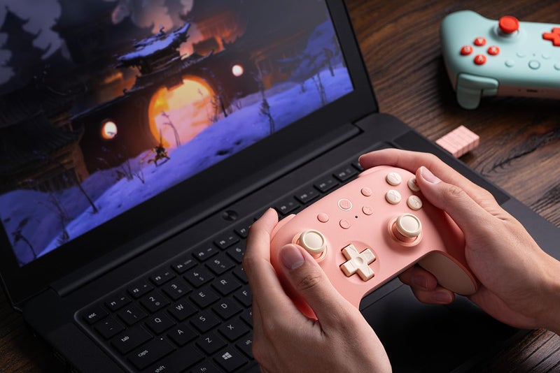8BitDo Ultimate 2C Wireless Controller for Windows PC and Android, with 1000 Hz Polling Rate, Hall Effect Joysticks and Triggers, and Remappable L4/R4 Bumpers (Peach) - Image 3