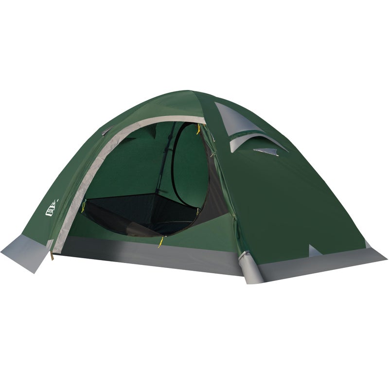 Camppal 2 Person Backpacking Tent, Waterproof 4 Season Tent, Windproof Rainproof Cold Weather Winter Tent for Camping, Hiking, Hunting, Motorbiking, Cycling - Green - Image 1