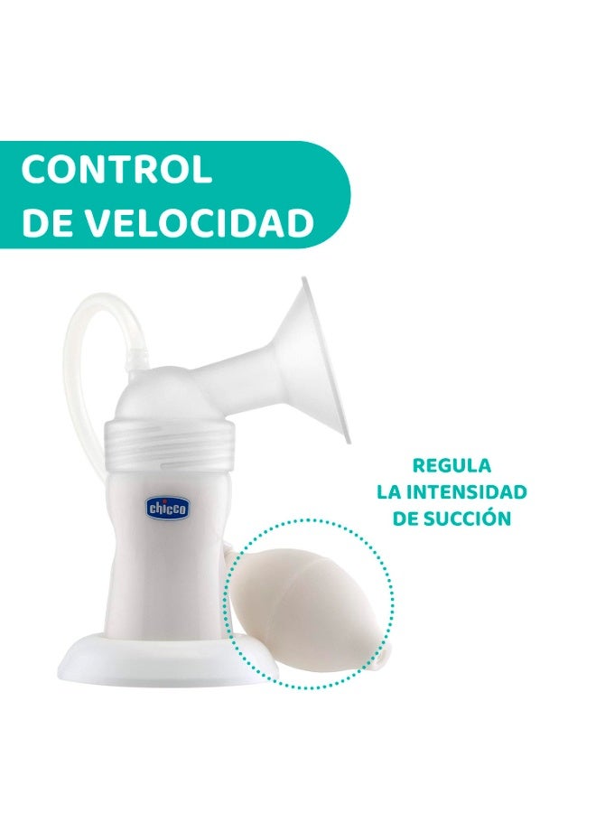 Chicco Classic Breast Pump with Manual Suction Adjustment, Comes with Comfortable Breast Shield, Soft & Gentle, BPA Free - Image 3