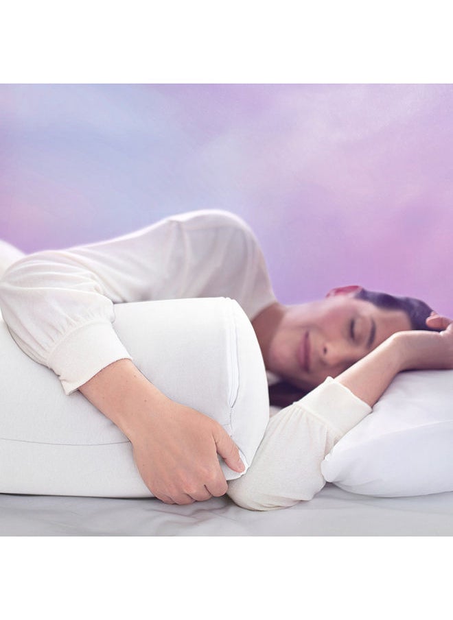Snuz - وسادة كيرف لدعم الحمل أثناء النوم مع غطاء قابل للغسل، أبيض، 135 × 30 × 25 سم - Image 1