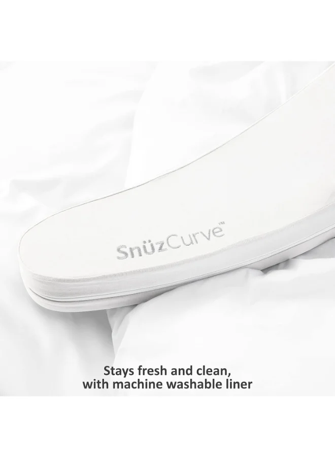 Snuz Curve Pregnancy Pillowwhite, Healthcare Developed, Comes With Kneeblade, Size 135Cm X 30Cm X 25Cm