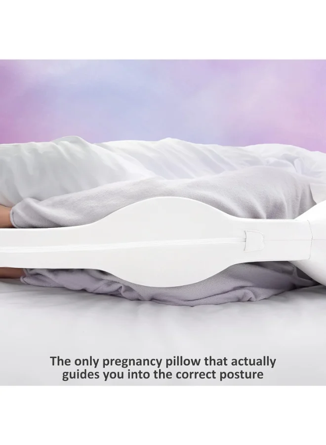 Snuz Curve Pregnancy Pillowwhite, Healthcare Developed, Comes With Kneeblade, Size 135Cm X 30Cm X 25Cm
