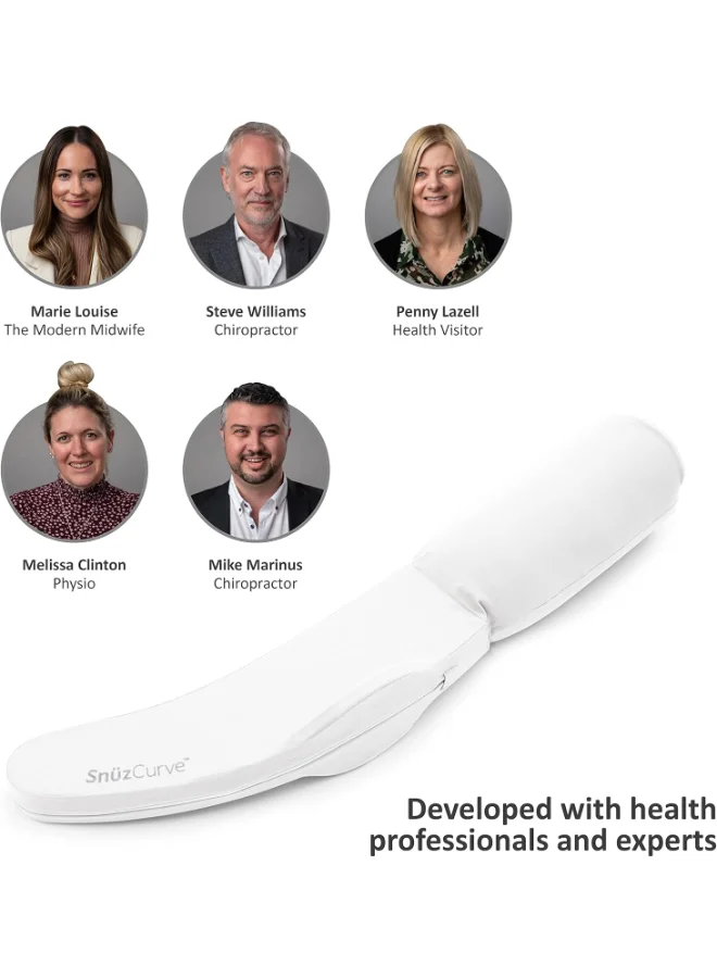 Snuz Curve Pregnancy Pillowwhite, Healthcare Developed, Comes With Kneeblade, Size 135Cm X 30Cm X 25Cm