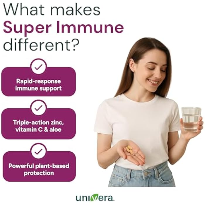 Univera Super Immune: Premium Herbal Formula for Immune Health - Reishi Mushroom, Astragalus, Schisandra & Eleuthero Extract - 90 Tablets - Image 5