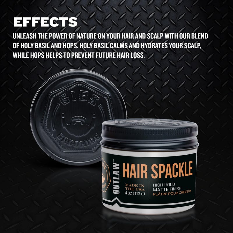 GIBS Outlaw Hair Spackle - High Hold - Matte Finish - 4oz - Image 4