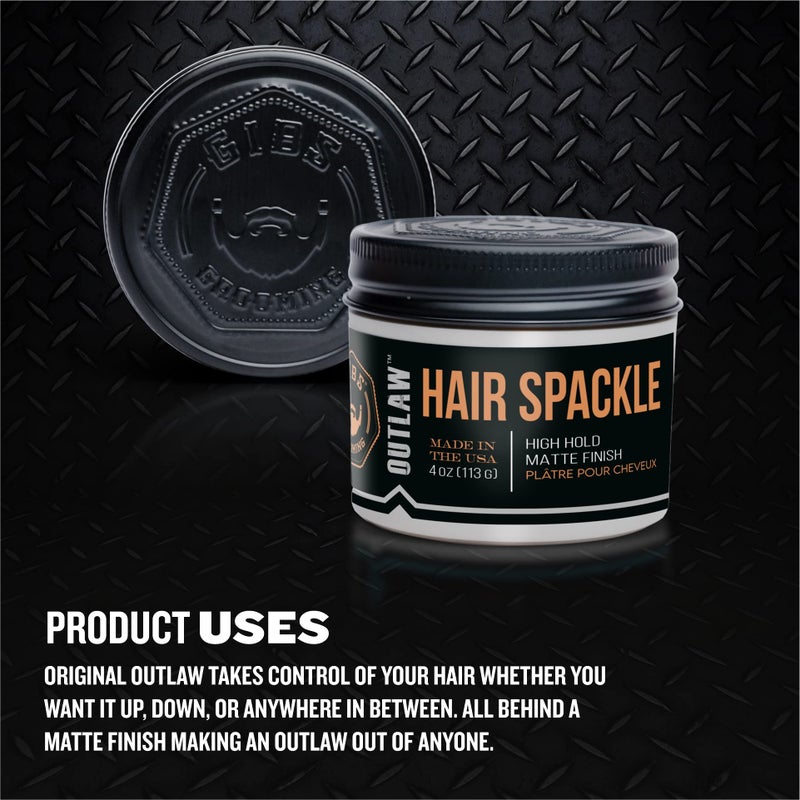GIBS Outlaw Hair Spackle - High Hold - Matte Finish - 4oz - Image 2