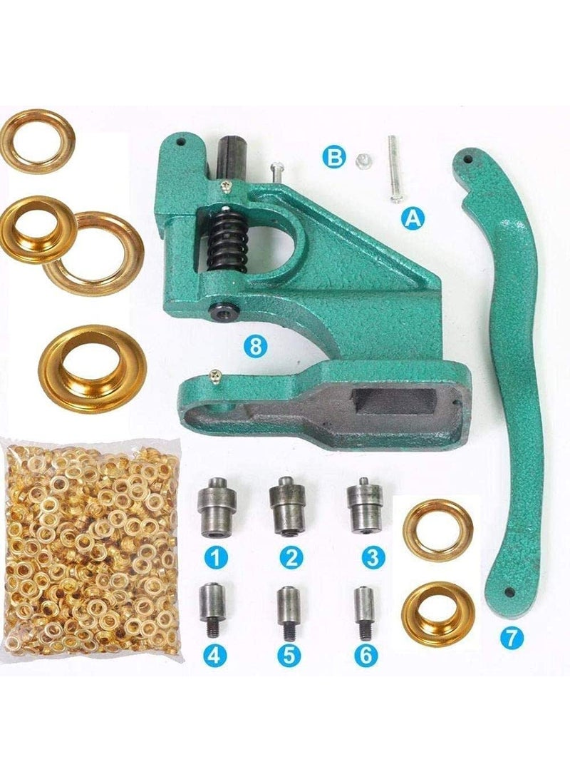 DIY Crafts DIY Crafts CTDIYHI54607 Hand Press Grommet Machine Grommets Eyelet Tool Kit 3 Die Hand Press Grommet Machine 024  - Image 4