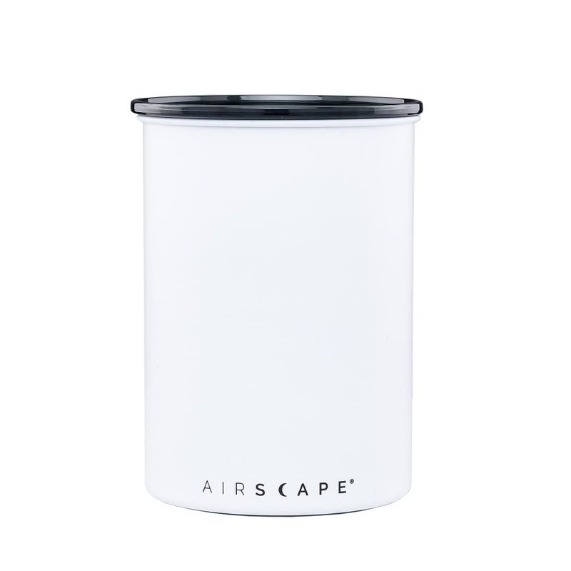 Planetary Design Airscape® Stainless Steel Coffee Canister | Food Storage Container | US Patented Inner Plunger Lid REMOVES Excess Oxygen | Don't Buy airtight, Buy AIR-Less | (Medium, Matte White) - Image 2