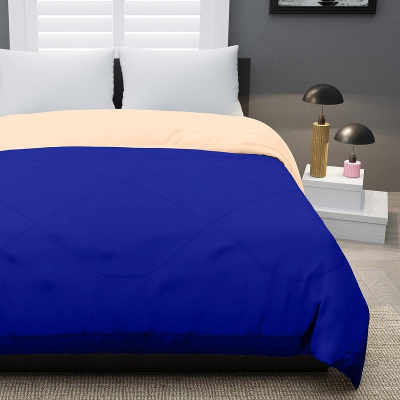 KEA KEA Microfibre Reversible Single Bed ComforterDuvet for All Weather Blue Peach 250GSMComforter Single  - Image 5