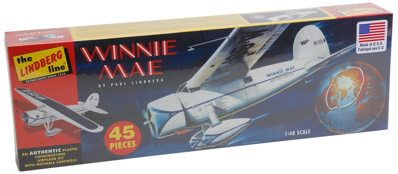 AMT Lindberg Models 1:48 Scale Winnie Mae Airplane Model Kit - Image 3