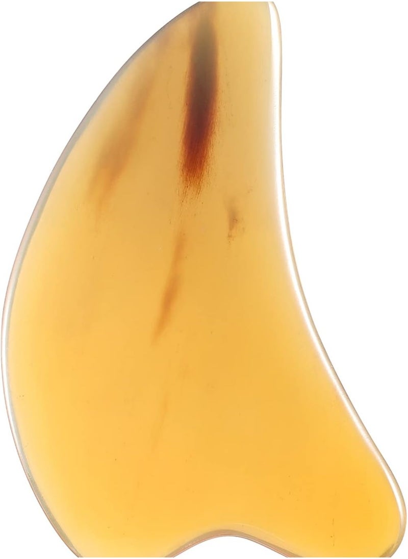 SUPVOX SupFox Natural Buffalo Horn Gua Sha SC Massage Tool, Anti-Aging Anti-Wrinkle Therapeutic Massage Stones for Women  - Image 1
