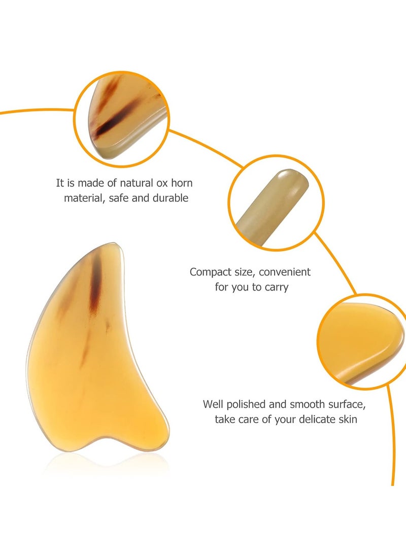 SUPVOX SupFox Natural Buffalo Horn Gua Sha SC Massage Tool, Anti-Aging Anti-Wrinkle Therapeutic Massage Stones for Women  - Image 3