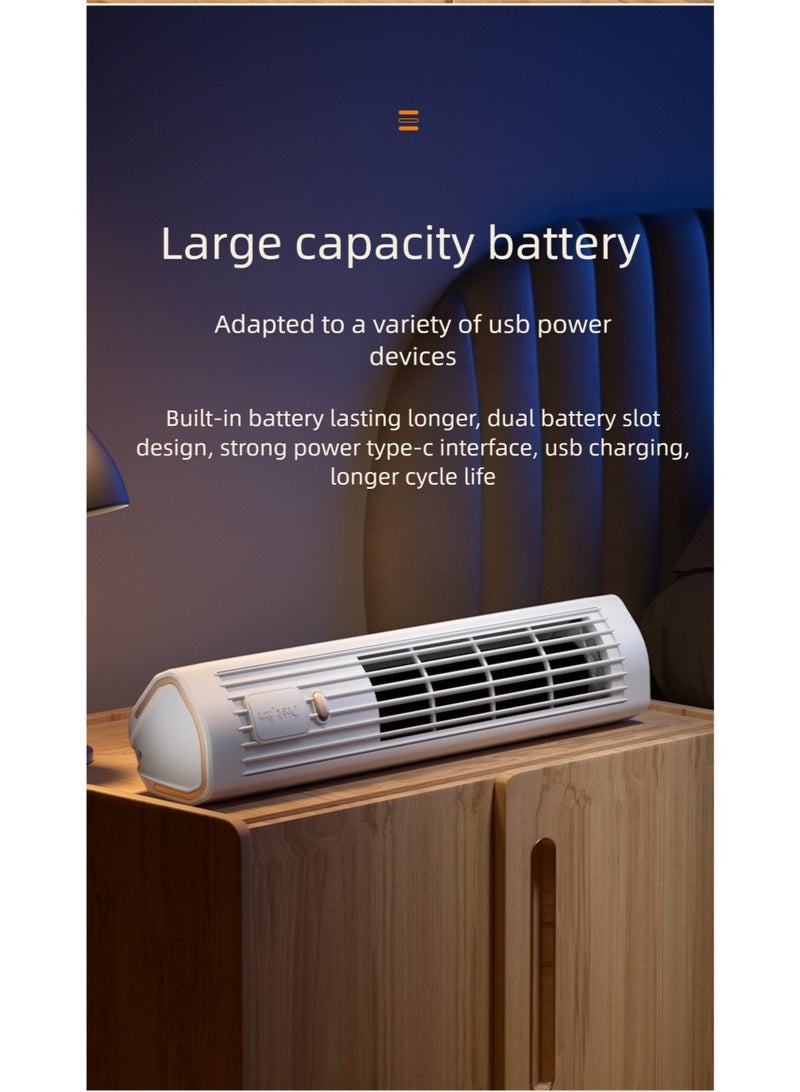 Bladeless Desk Fan, 3 Speed Settings,Quiet, Space-Saving, Portable Desk Fan for Bedroom, Ideal for Home, and Office、Travel  - Image 5