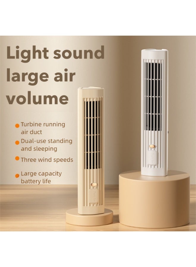 Bladeless Desk Fan, 3 Speed Settings,Quiet, Space-Saving, Portable Desk Fan for Bedroom, Ideal for Home, and Office、Travel  - Image 1
