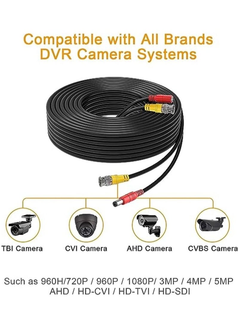 EUROMAK - Euromax BNC Cable 150ft All-in-One Siamese BNC Video and Power Security Camera Wire Cable, - Image 1