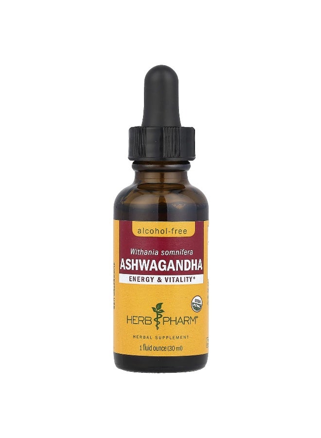 Herb Pharm, Ashwagandha, Alcohol-free, 833 mg, 1 fl oz (30 ml) (Packaging may vary) - Image 1