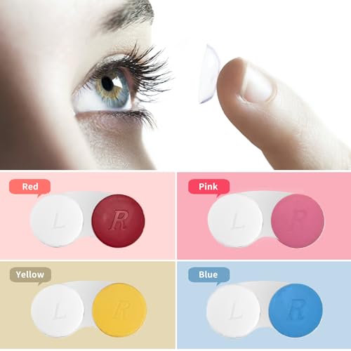 QVVQ 12PCS Contact Lens Case, Colorful Contact Lens Box Left/Right Eyes Holder Container, Outdoor Mini Contact Lens Soak Storage Kit for Travel&Home. - Image 4