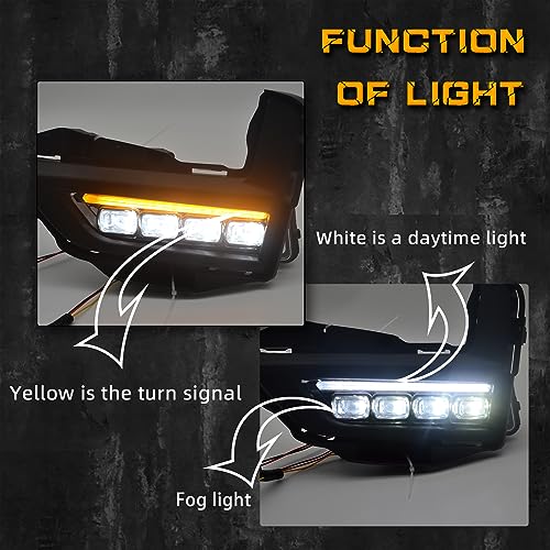 BOXLIGHT Fog Lights For 2017-2020 Rogue LED Fog Lights Bumper Driving Lamps with DRL & Turn Signal - Image 2