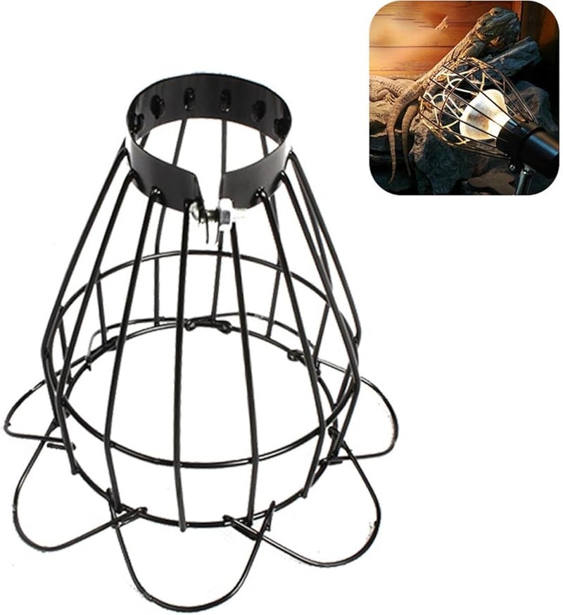 Reptile Heat Lamp Fixture Protective Wire Guard Anti Scald Mesh Cover for Snakes Lizards Chickens - Image 5