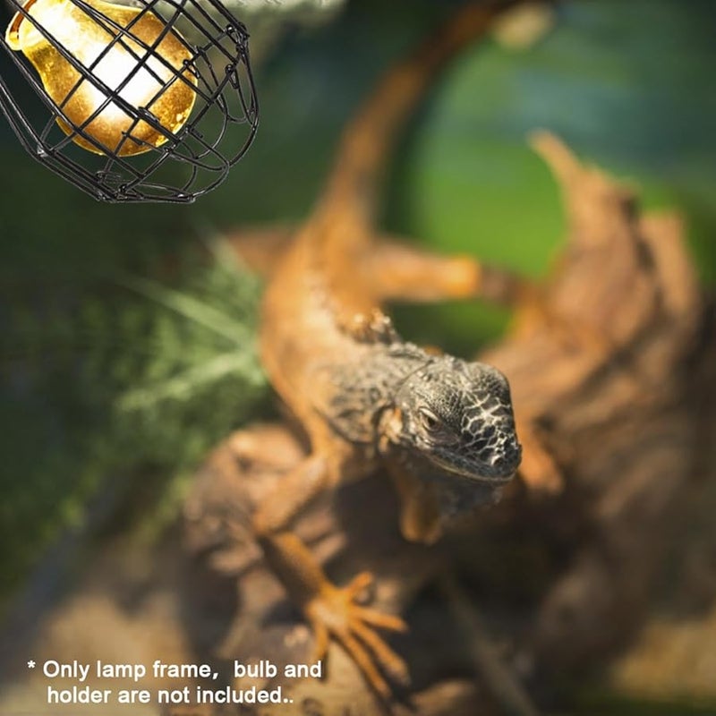 Reptile Heat Lamp Fixture Protective Wire Guard Anti Scald Mesh Cover for Snakes Lizards Chickens - Image 3