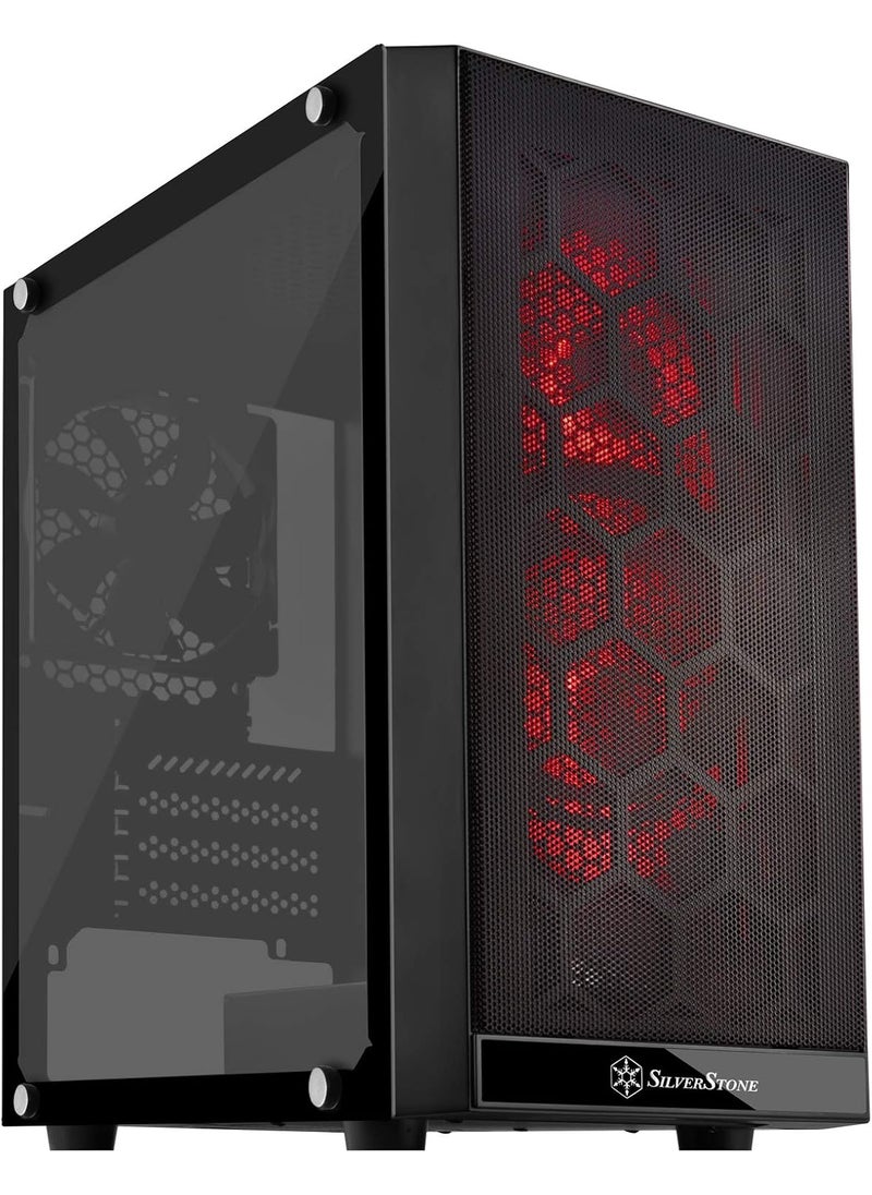 SilverStone SilverStone Technology SSTPS15BRGB MicroATX Computer Case with Tempered Glass and 2 X RGB Front Intake Fans PS15BRGB  - Image 1