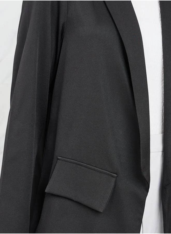 Take Two Back Panel Detail Open Front Blazer